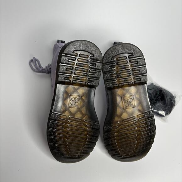 Dr. Martens Junior 1460 Pascal Leather Boots in Lavender Metallic Virginia Diva - Picture 8 of 9